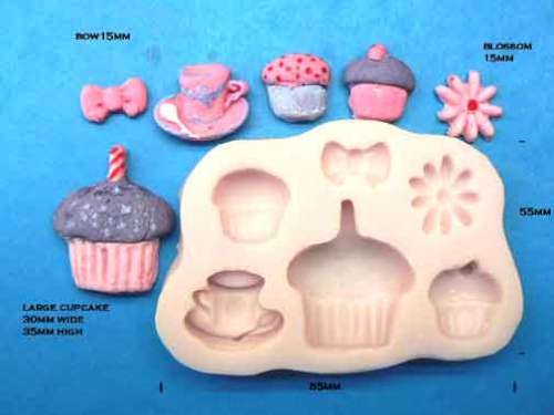 Cupcke Party Silicone Mould - Click Image to Close